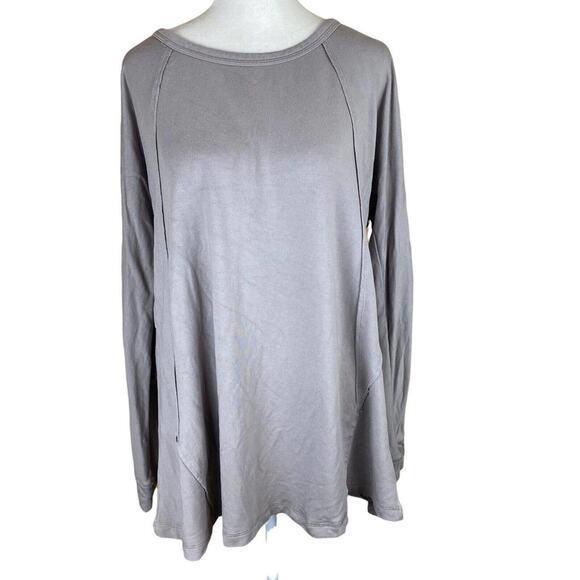 Soft Surroundings Jersey Exposed Seam Tunic Top Size Large - Picture 2 of 9